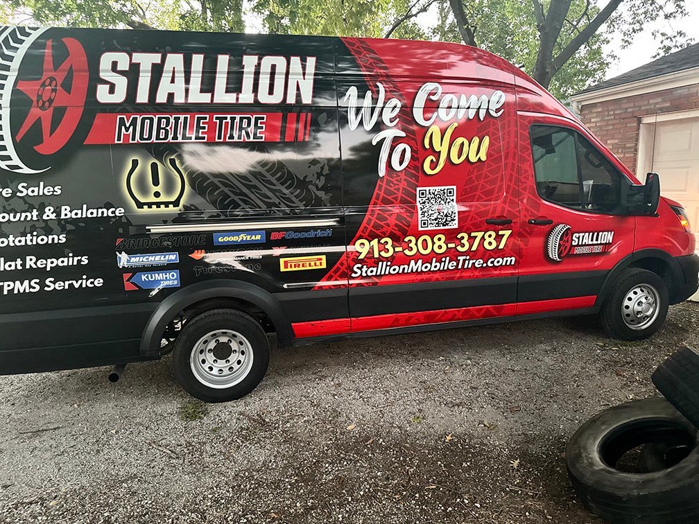 Stallion Mobile Tire wrapped service van