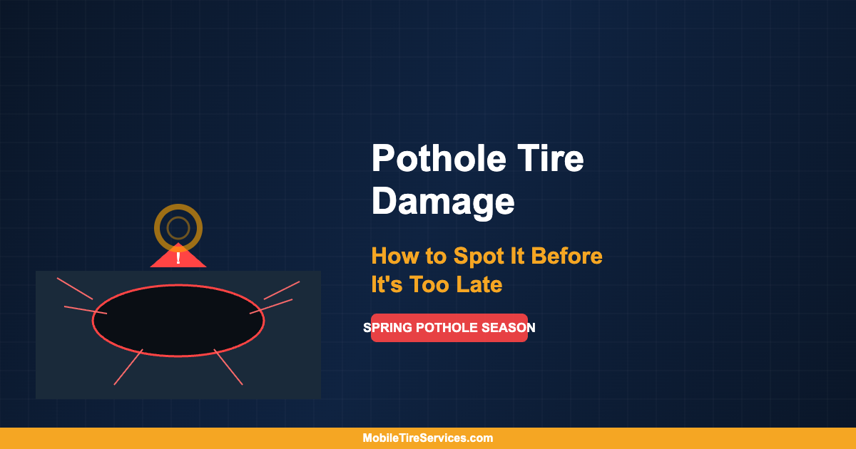 Pothole tire damage - how to spot tire damage from potholes