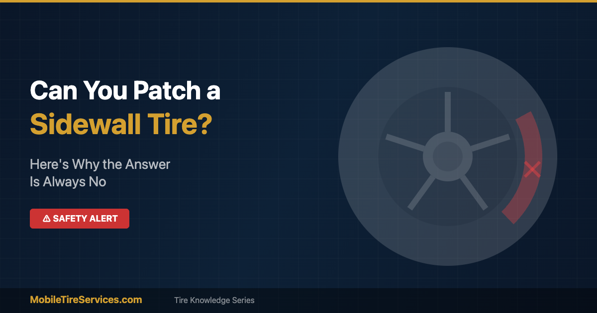 Can you patch a sidewall tire - tire sidewall damage diagram