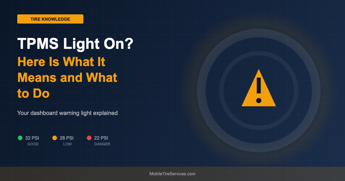 TPMS light on dashboard warning - what it means and what to do